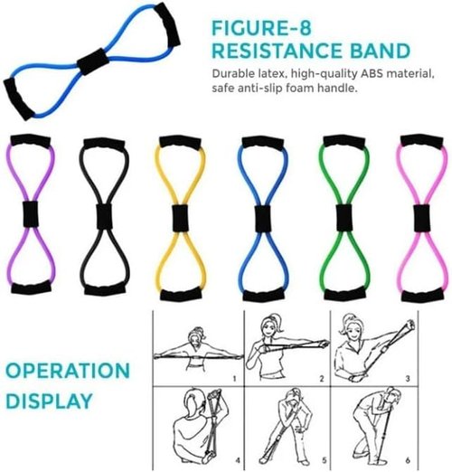 Pilates Kit, Pilates Essentials Kit for Women, Booty Bands for Working Out Glutes with Yoga Ball 25cm Figure 8 Resistance Yogas Bands (Pink,One Size)