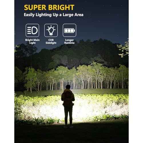 KEPEAK EDC Flashlight, Small Pocket Flat Flashlight, LED Flashlight Rechargeable USB C, Bright Flash Lights with Clip for Camping, Emergency