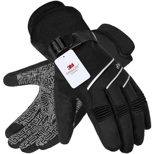 MOREOK Waterproof & Windproof -30¡ÆF Winter Gloves for Men/Women, 3M Thinsulate Thermal Gloves Touch Screen Warm Gloves for Skiing,Cycling,Motorcycle,Running