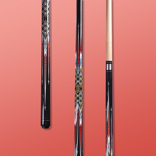 Canadian Maple Pool Cue Stick, Stainless Steel 5/16" X 18 Joint, 58 Inch 13mm Tip Billiard Pool Cue Stick, 19 20 oz, 2-Piece Pool Cue Stick for Beginner, Commercial Home Entertainment (Model D (20oz))