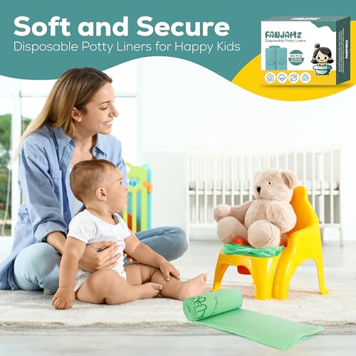 Leak-Proof Potty Bags for Portable Toilet - 80 Count, 5L Disposable Liners for Toddlers & Pets