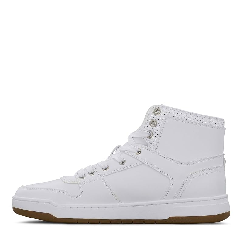 Lee Men’s Daybreaker Hi Retro Court Sneaker White Mono/Gum
