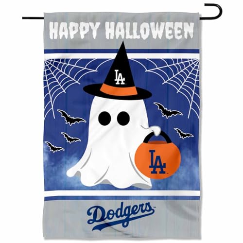 Los Angeles Dodgers Happy Halloween Double Sided Garden Flag