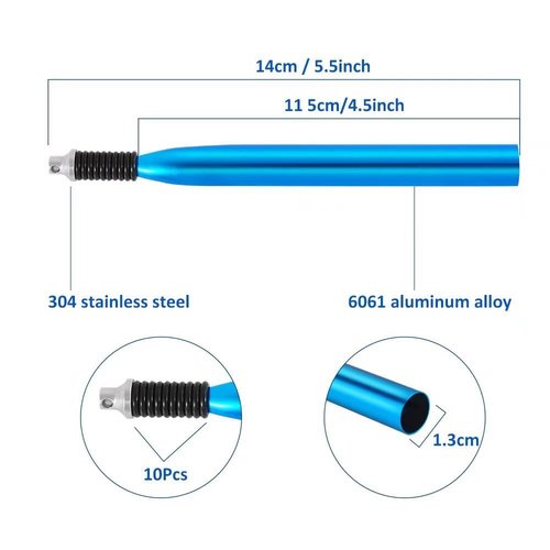 Fishfun Wacky Rig Tool with Silicone O Rings, 100Pcs for 3"-4" Senko Worms and 100Pcs for 5"-7" Worms. Easy Installation and Great Protection of Your Plastic Worms