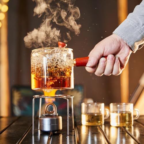 Mini Alcohol Camping Stove with Stand, Portable Aluminum Spirit Burner