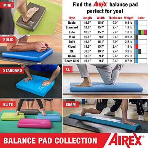 AIREX Balance Pad ? Stability Trainer for Balance, Stretching, Physical Therapy, Exercise, Mobility, Rehabilitation and Core Training Non-Slip Closed Cell Foam Premium Balance Pad