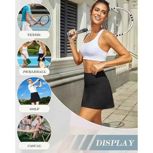 Womens Skort Tennis Skirt with Pocket Shorts Mini Golf Skirts High Waisted Athletic Skorts Summer Workout