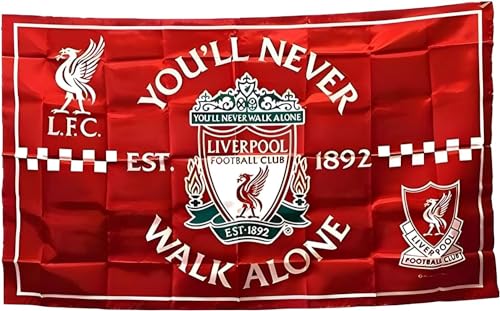 Soccer Banner 3x5 Feet FC Liverpool Flag Indoor Outdoor Support Flag