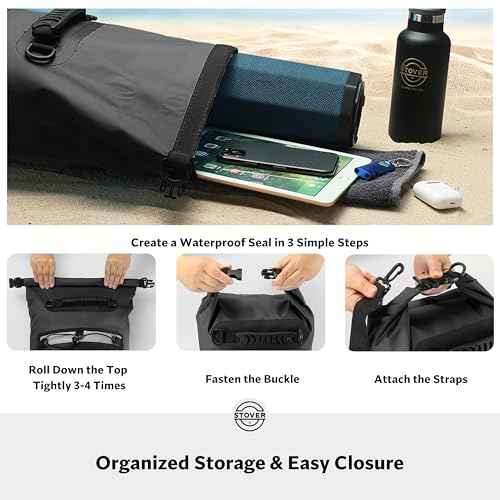 STOVER 5/10/25/30/40/55L Waterproof Backpack- Floating Dry Bag for Kayaking, Travel, Beach, Hiking, & Camping, Men/Women