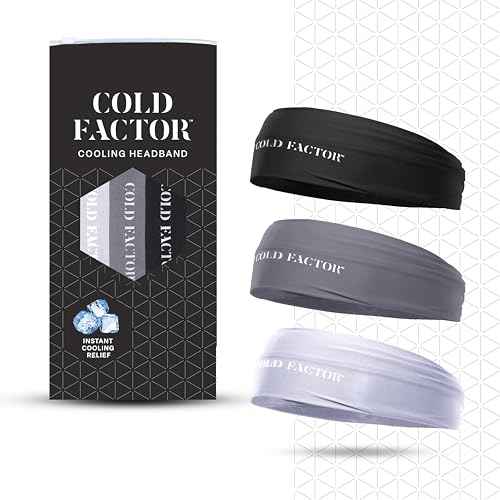 COLD FACTOR Instant Cooling Headbands for Women & Men 3 Pack | Advanced Evaporative Comfort for Sports & Outdoor | UPF 50+ Protection | Ideal for Fitness, Hiking, Yoga, Sweat Band, & Running