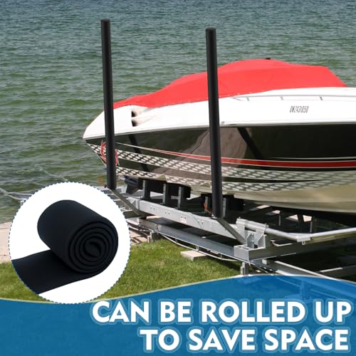 48 Inch Neoprene Boat Trailer Guide Pole Covers Pair - Heavy Duty Marine Protectors