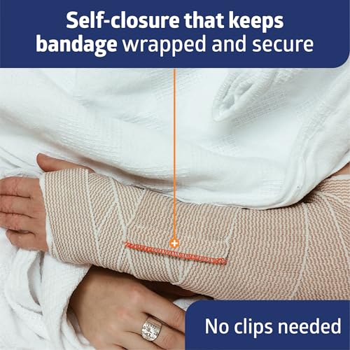 Non-Sterile Elastic Compression Bandages with Self-Closure, 3" x 5 yd, Pack of 10
