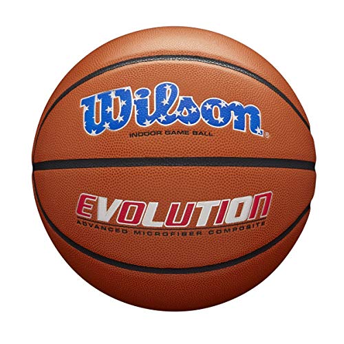 WILSON Evolution Indoor Game Basketballs - Size 5, Size 6 and Size 7