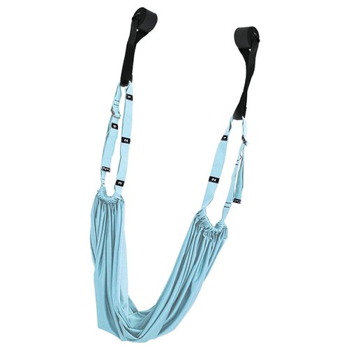 Leg Stretcher Strap,Aerial Strap Flexibility Trainer,Elastic Strong Bearing Capacity Folding Yoga Swing Assist Stretch Strap for Fitness Gymnastics Dance Aerial Yoga Ballet Leg Stretching(Sky Blue)