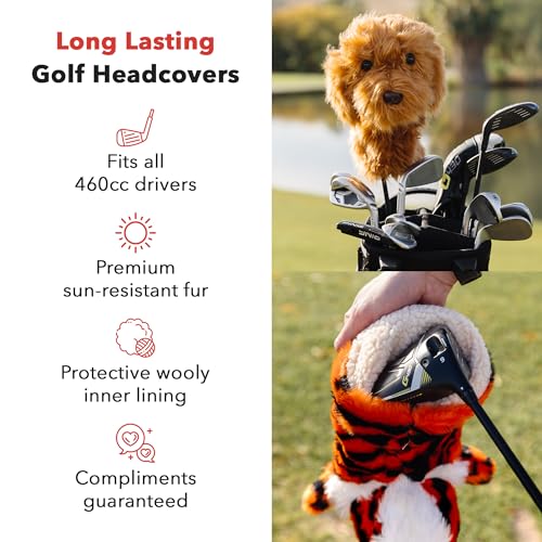 Military Bear Driver Headcover – Premium Golf Club Cover for 460cc Drivers