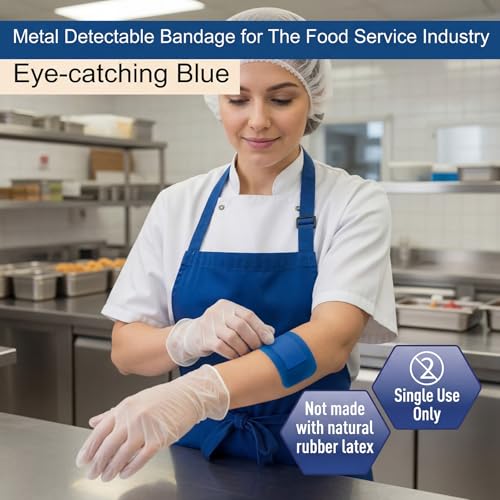 Blue Metal Bandages 2x4 Inches - Classic Shape, 120 Pack