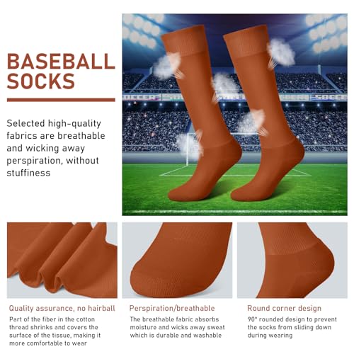 Texas Orange Baseball Belt and Socks Combo for Youth & Adults - Zhanmai