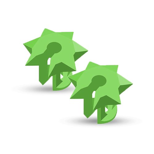 Bowmar Archery Nose Button, Extremely Light Weight, Creates Consistent Anchor Point, Two Sizes Included (Green)