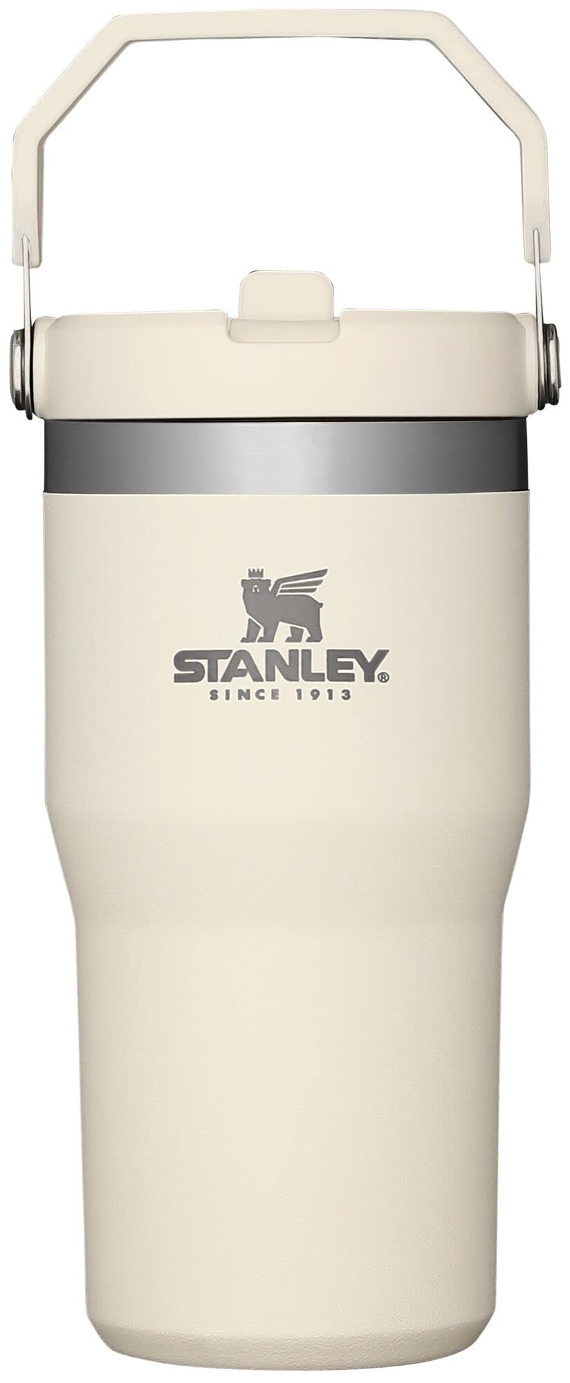 Stanley IceFlow Stainless Steel Tumbler - Vacuum Insulated Water Bottle for Home, Office or Car Reusable Cup with Straw Leak Resistant Flip Cold for 12 Hours or Iced for 2 Days, Cream, 20 OZ / 0.59 L