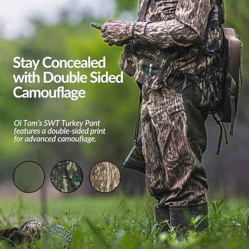 Ol¡¯Tom Turkey Hunting Pants for Men - Breathable & Durable Polyester Hunter Pants w/Stretch Panels - Mens Hunting Gear