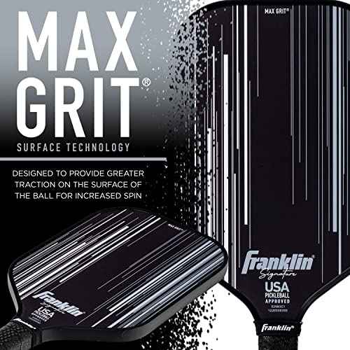 Franklin Sports Pro Pickleball Paddles - Signature Series Pro Pickleball Paddle with MaxGrit Surface - USA Pickleball (USAPA) Approved Tournament Pickleball Paddles - 13mm + 16mm Polypropylene Cores
