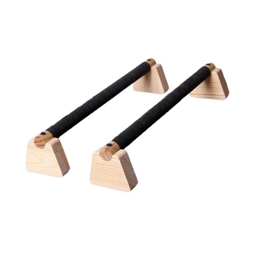 Menolana 2 Pieces Push up Bar Wooden Parallettes Bar for Men Women Portable Sturdy Structure Push up Stand for Exercise Floor Workout, 50CM