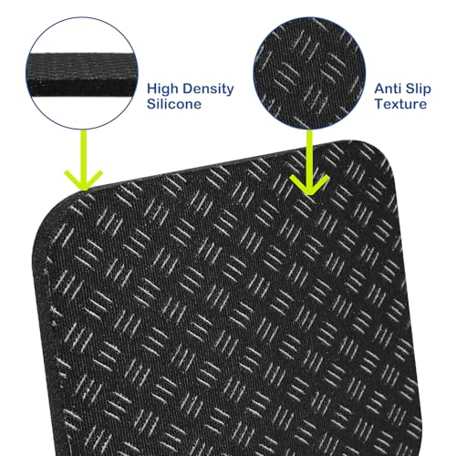 6 Pack 4x4x0.2 Inch Non-Slip Treadmill Mat Pads for Floor Protection