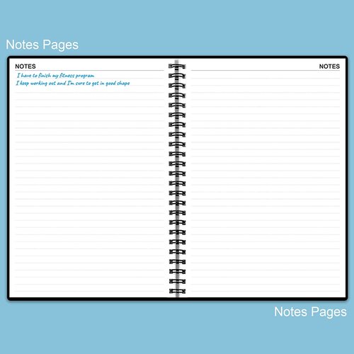 Fitness Planner for Women & Men - A5 Workout Log Book/Exercise Workout Log to Track Weight Loss, GYM, Bodybuilding Progress - Daily Health & Wellness Workout Journals, 5.8X8.25 In Workout Book