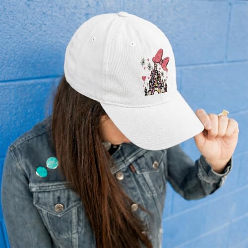 Kids Girls Baseball Cap with Ponytail Hole and Graphic Design - Adjustable Trucker Hat