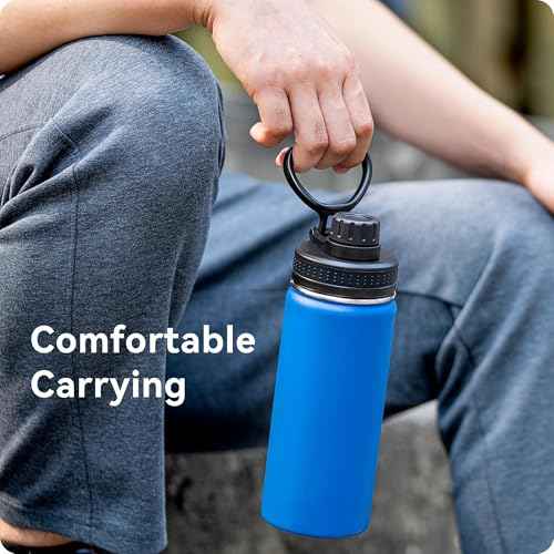 Spout Lid Replacement for Thermoflask, Takeya, Simple Modern, IRON ¡ÆFLASK - Wide Mouth 12/16/18/22/32/40/64oz Water Bottles | BPA-Free Leakproof Sport Cap with Handle (2.28" Diameter 1 pack)