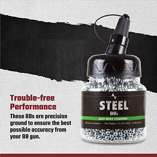 Air Venturi Steel BBS, 177 Cal, 5.1 Grains, Zinc-Plated, 2,500ct,Chrome
