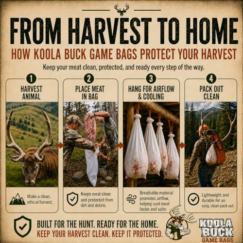 Synthetic Game Bags for Hunting | Ultra-Light 5 Pack Deer Qtr Bags