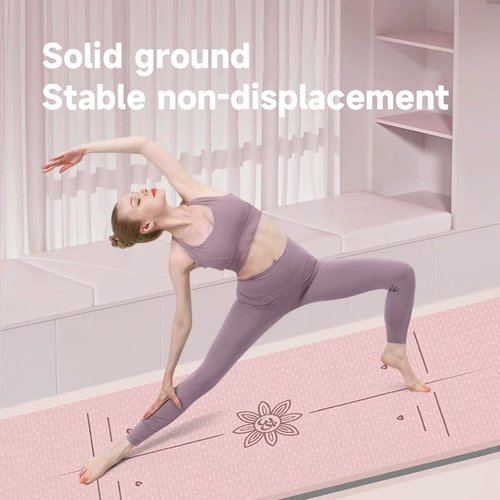 pritingyoga Thick Exercise Yoga Floor Mat 24 X 72 Inches Great for Camping Cardio Workouts Pilates Gymnastics (purple)