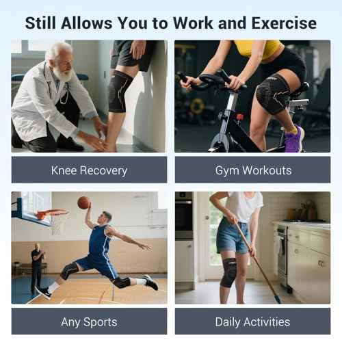 Copper Knee Braces for Men & Women ? Knee Compression Sleeves for Pain Relief, Arthritis, Sports and Recovery
