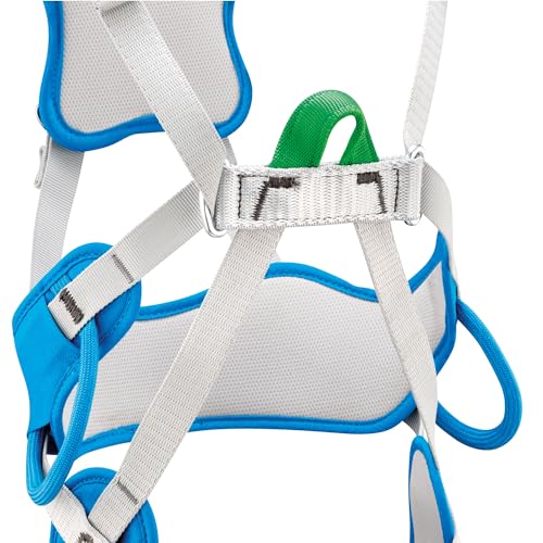 PETZL OUISTITI Kids' Harness - Comfortable, Full-Body Rock Climbing Harness for Children Less Than 30kg/66 lbs - Blue - One Size
