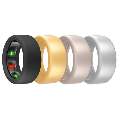 MAKCPOIMER 4/6 Pack Ring Protector Compatible with Oura Ring Gen 4/3, Silicone Cover Working Out Accessories Men Women (4P-Black+Gold+Silver+Rose Gold, S (6/7/8/9/10))