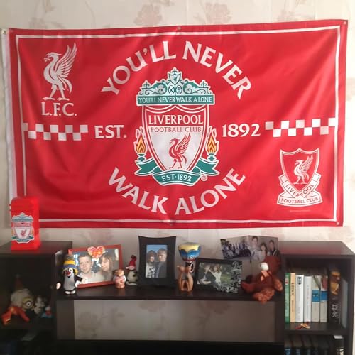Soccer Banner 3x5 Feet FC Liverpool Flag Indoor Outdoor Support Flag