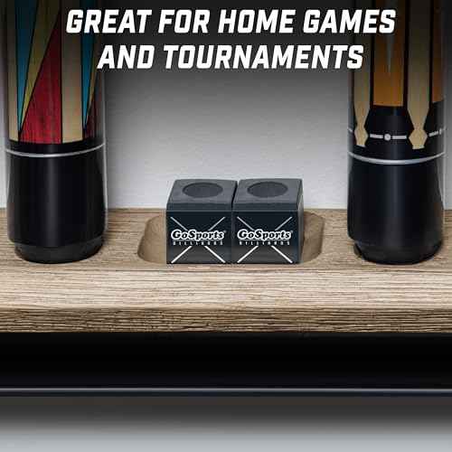 GoSports Premium Pool Cue Chalk Cube 12 Pack - Black, Blue, Red, or Green - Billiards Pool Stick Chalk