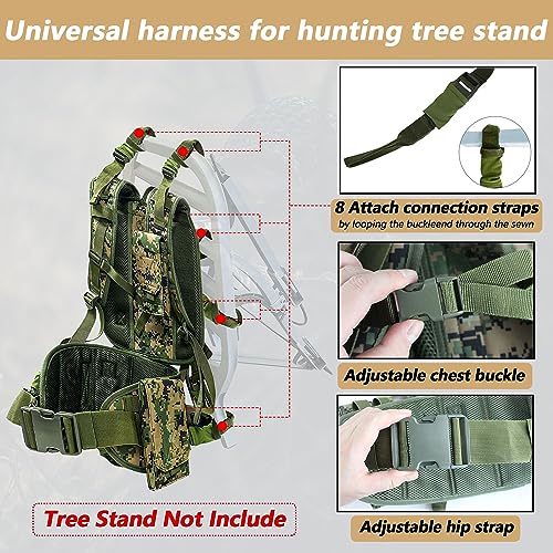Tree Stand Safety Harness with Camouflage Design, Ergonomic Hunting Gear