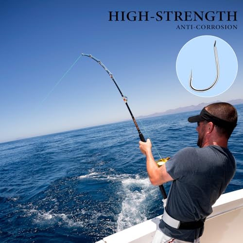 Saltwater Fish Bait Rigs with Hooks and Feathers - Handcrafted Fish Skin Lures
