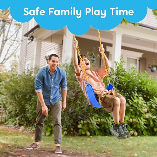 Outdoor Swing Seat Replacement Kit with Heavy Duty Chains - Blue