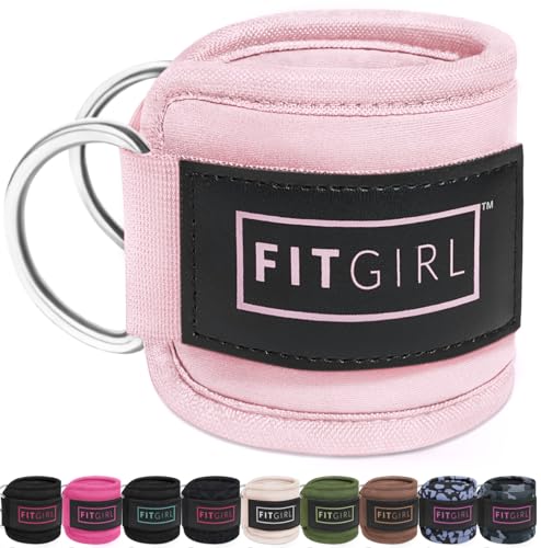 Pink Ankle Strap for Cable Machine - Premium Padding for Glute & Leg Workouts, Light Pink - Single