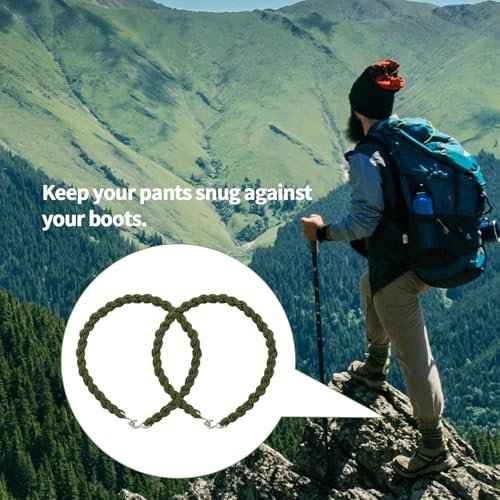 12 PCS Military Boot Blousers Elastic Blousing Straps with Metal Hooks for Army Navy Air Force Boot Straps for Gear