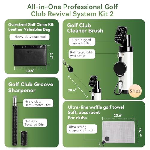 Pro Golf Club Care Kit - Rust, Scratch Remover, Grip Cleaner & Towel