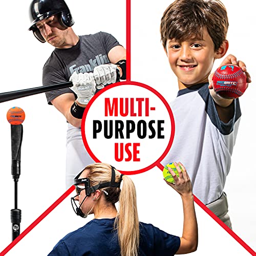 Youth Neon Rubber Tee Ball 6 Pack - Official Size & Soft Safe Practice Balls