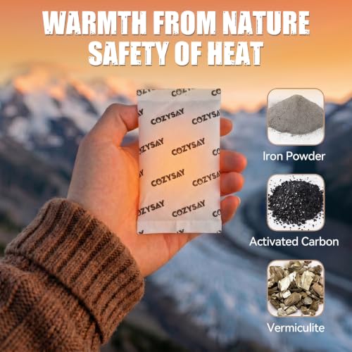 Disposable Hand Warmers Pack - 12 Hour Air-Activated, Odorless & Portable for Outdoor Activities