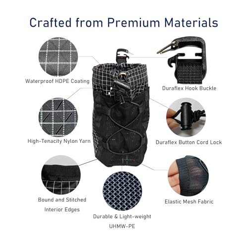 Ultralight Water Bottle Holder for Backpack Straps - Fits 8-24oz Bottles | Hands-Free Hydration Pouch for Hiking, Running & Outdoor Activities