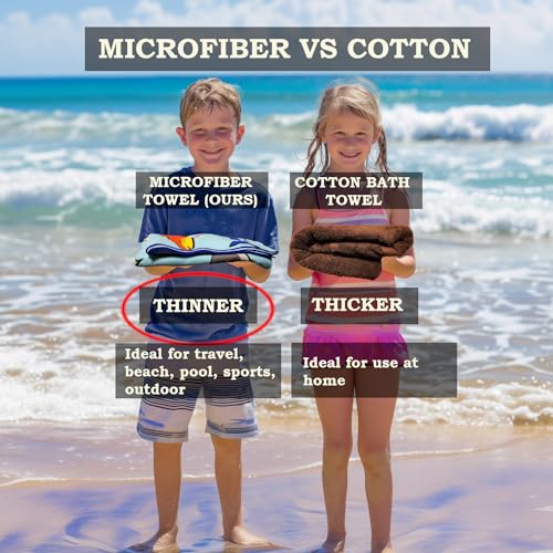 Unicorn Microfiber Beach Towel for Kids 30x60 Inches - Absorbent, Quick Dry, Sand Free, Lightweight, Large Blanket - Toddler, Girls, Boys - For Pool, Beach, Travel, Camping - Variation of THIS listing