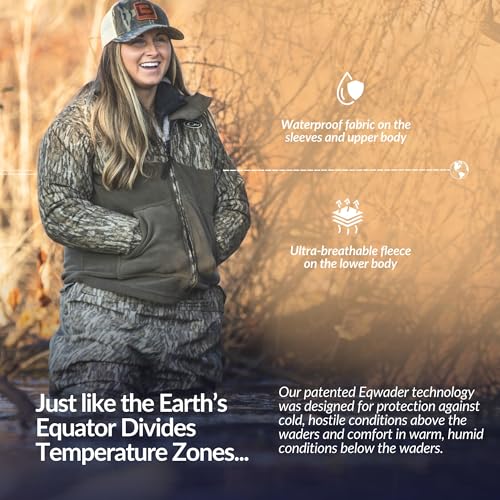 Drake Waterfowl Women's Eqwaderplus Full Zip, Mossy Oak Bottomland, Medium