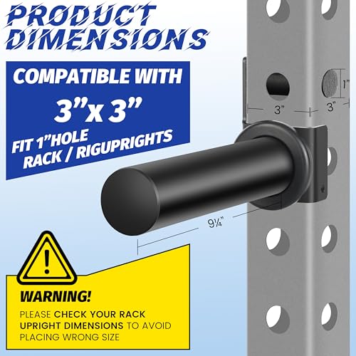 Heavy Duty 3x3 Inch Power Rack & Squat Rack Plate Holder 2 Pack - Fits 2" Plates